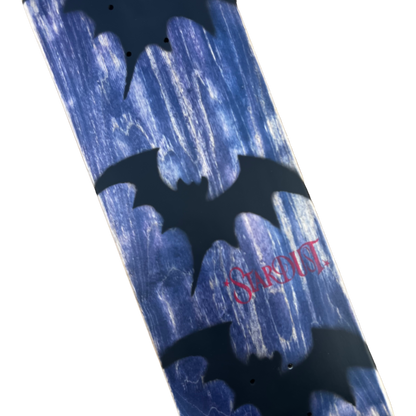 Stardust Tri-Bat Wanderlust Deck 048 8.25" (Full Cut) Purple Wash Veneer / Flat Black / Bright Red