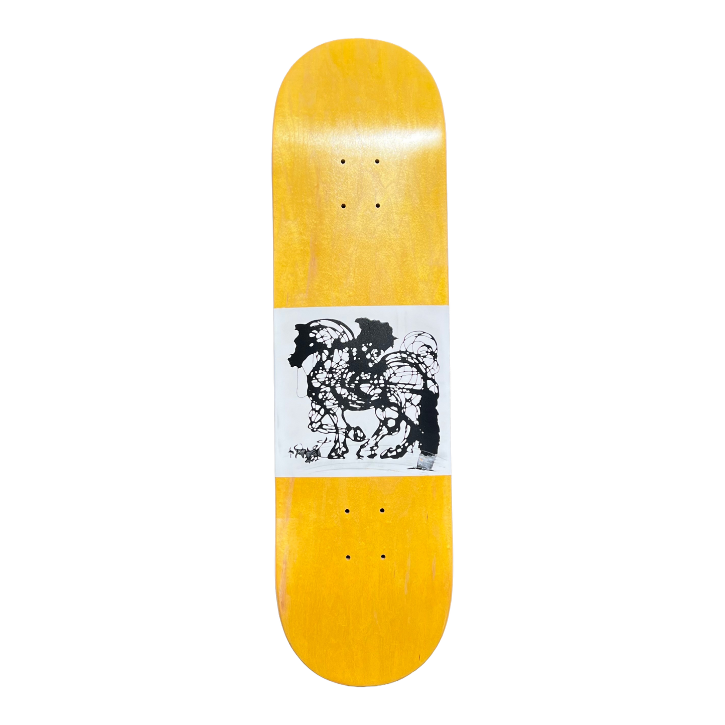 Stardust Dalinean Horse Deck 013 8.375" Yellow Veneer / White / Matte Black (Standard Cut)