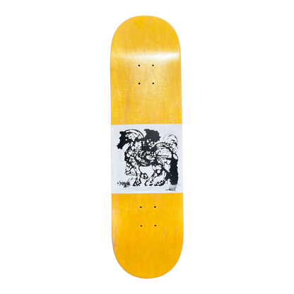 Stardust Dalinean Horse Deck 013 8.375" Yellow Veneer / White / Matte Black (Standard Cut)