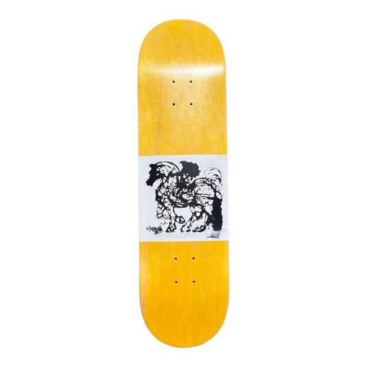 Stardust Dalinean Horse Deck 013 8.375" Yellow Veneer / White / Matte Black (Standard Cut)