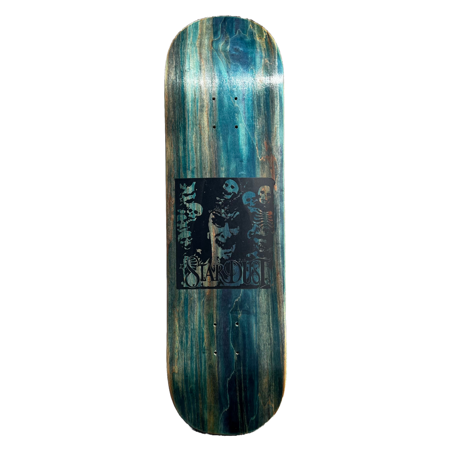 Stardust "Archaic Skulls" Deck 027 8.75" Aqua Veneer / Matte Black (Full Cut) (Screenprinted)