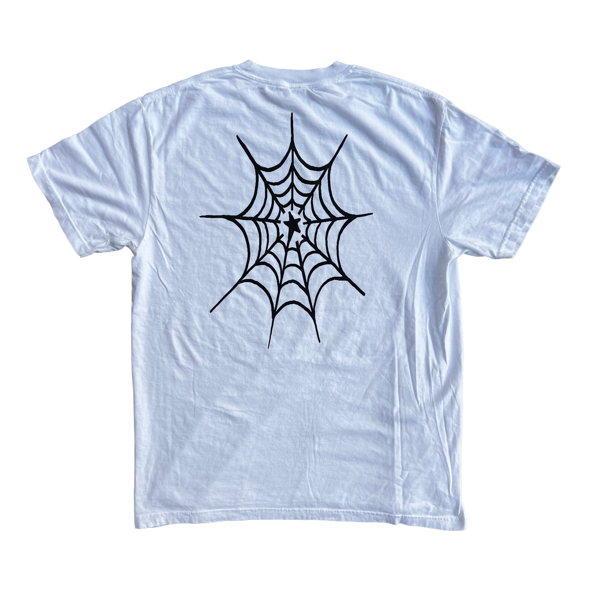 Stardust Skate Shop "Spider Web" Garment-Dyed Tee 042 White / Black