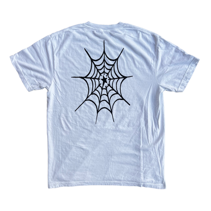 Stardust Skate Shop "Spider Web" Garment-Dyed Tee 042 White / Black