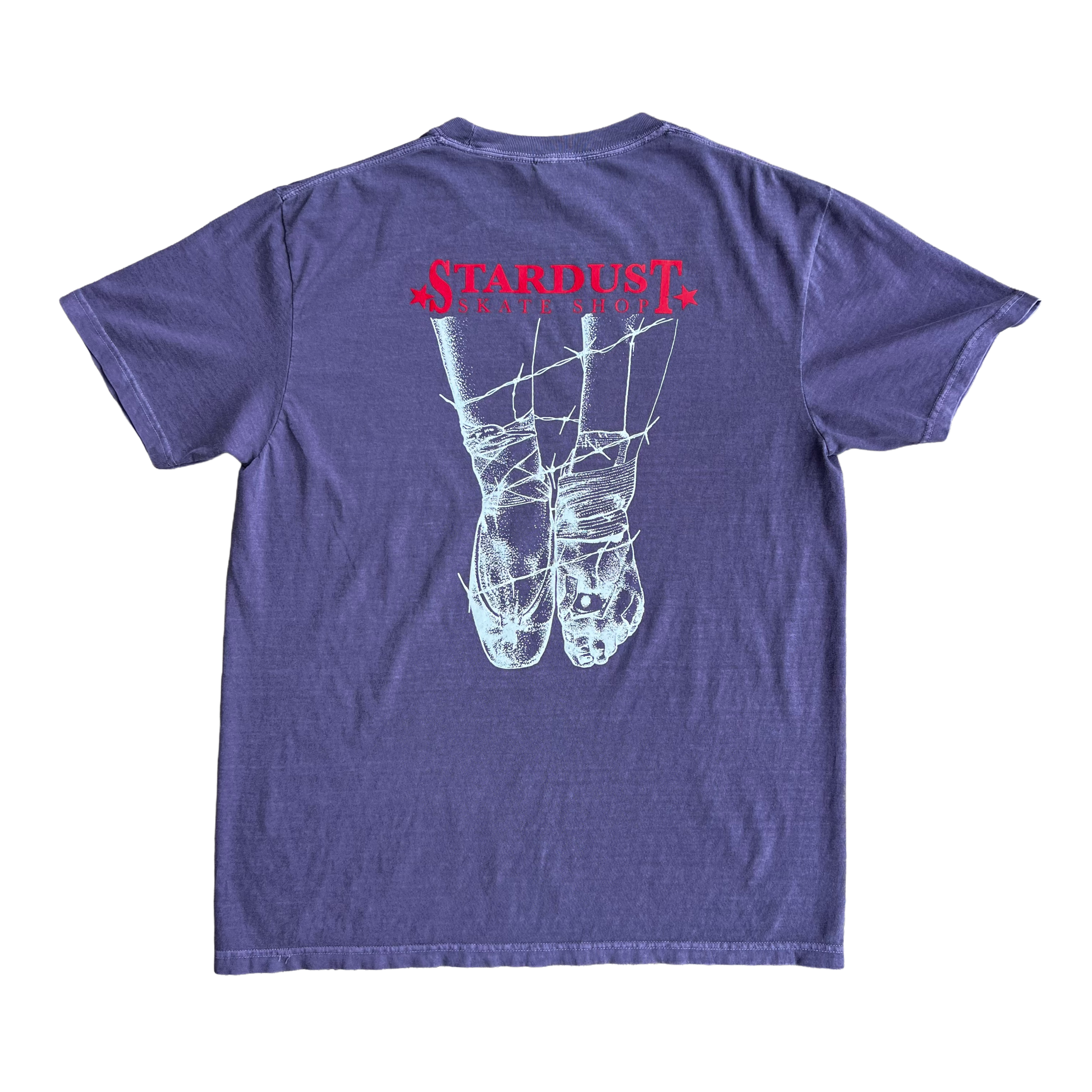 Stardust Skate Shop "Ballerina" Short Sleeve Tee 034 Wine / Bright Red / White
