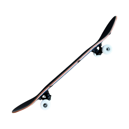 Stardust Skate Shop Tri-Bat Wanderlust Mid Size Pre-Built Complete Entry Level Skateboard 7.75" x 31.5" Blue Veneer / Satin Black / Bright Red