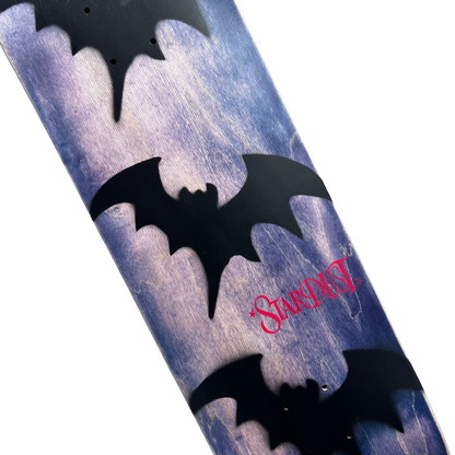 Stardust Tri-Bat Wanderlust Deck 048 8.5" (Full Cut) Blue Wash Veneer / Flat Black / Bright Red