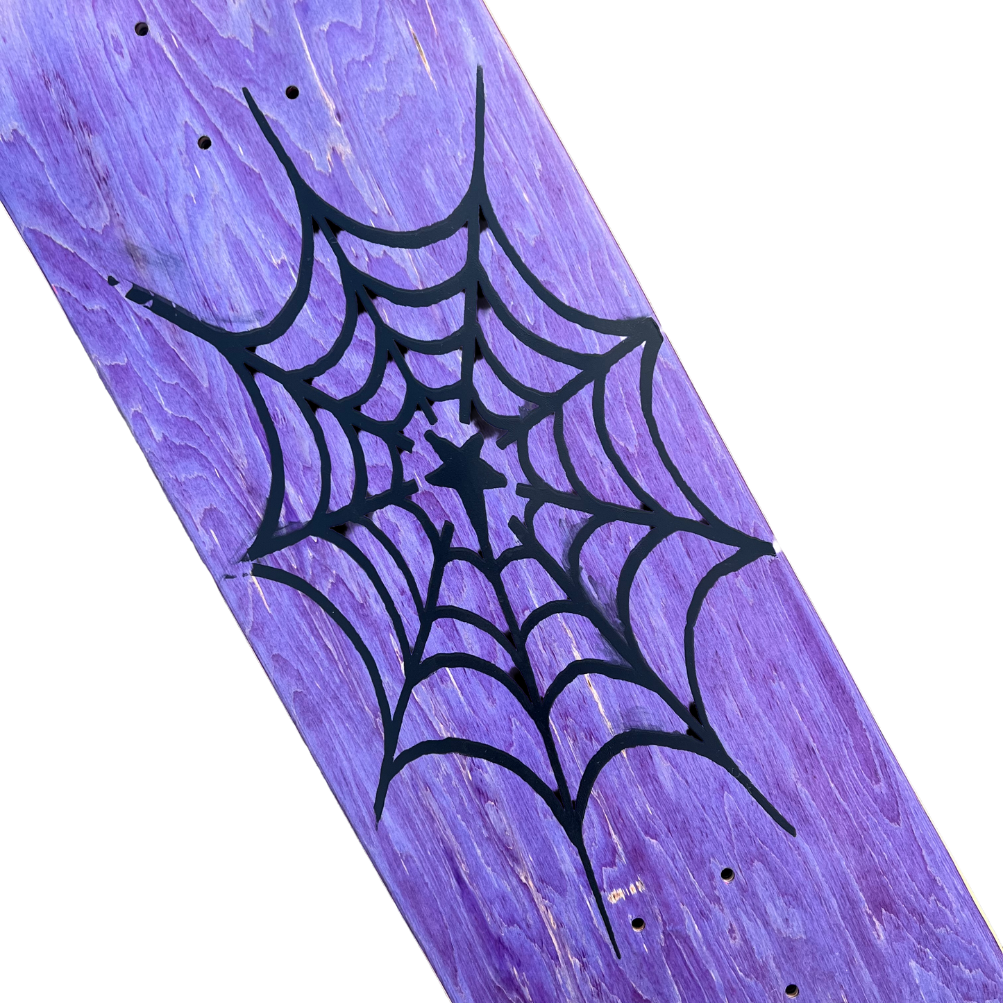 Stardust Spider Web Deck 042 8.5" Purple Veneer / Matte Black (Full Cut)