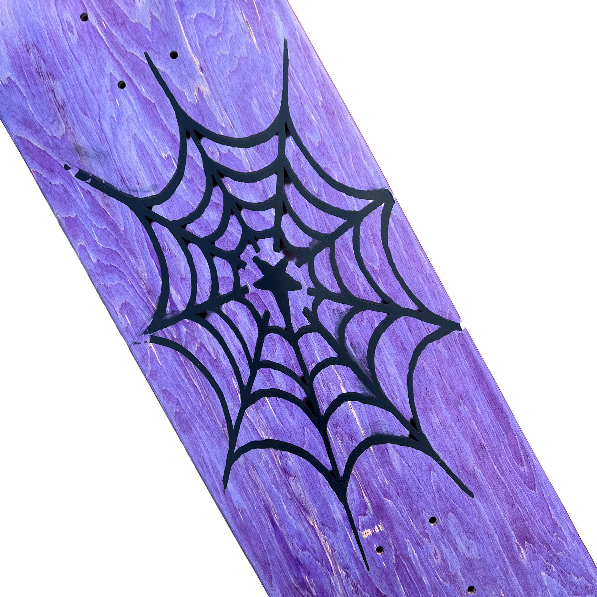 Stardust Spider Web Deck 042 8.5" Purple Veneer / Matte Black (Full Cut)