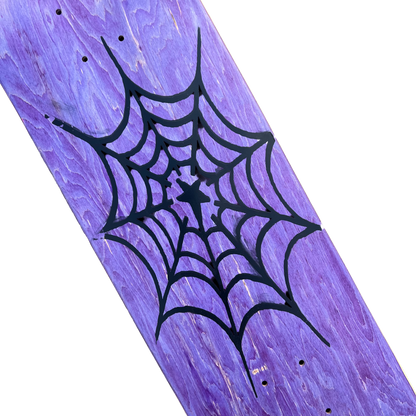 Stardust Spider Web Deck 042 8.5" Purple Veneer / Matte Black (Full Cut)