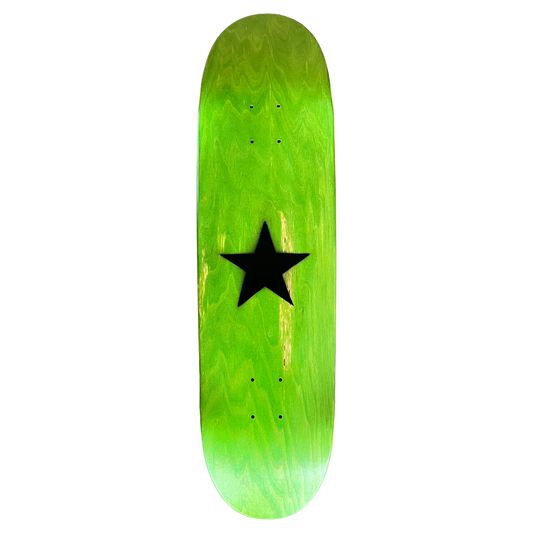 Stardust Matte Black Star Egg Shaped Deck 8.5" Green Veneer