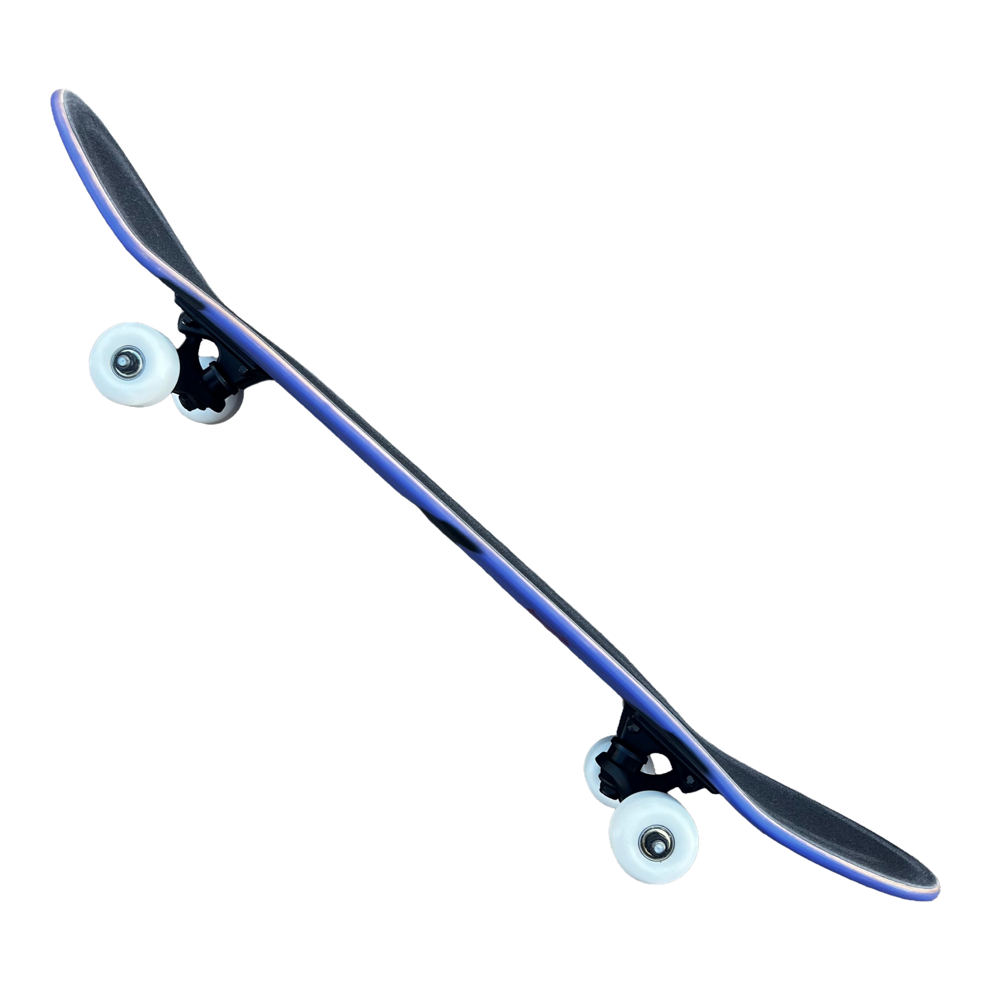 Stardust Skate Shop Tri-Bat Wanderlust Mid Size Pre-Built Complete Entry Level Skateboard 7.75" x 31.25" Iris / Flat Black / Bright Red