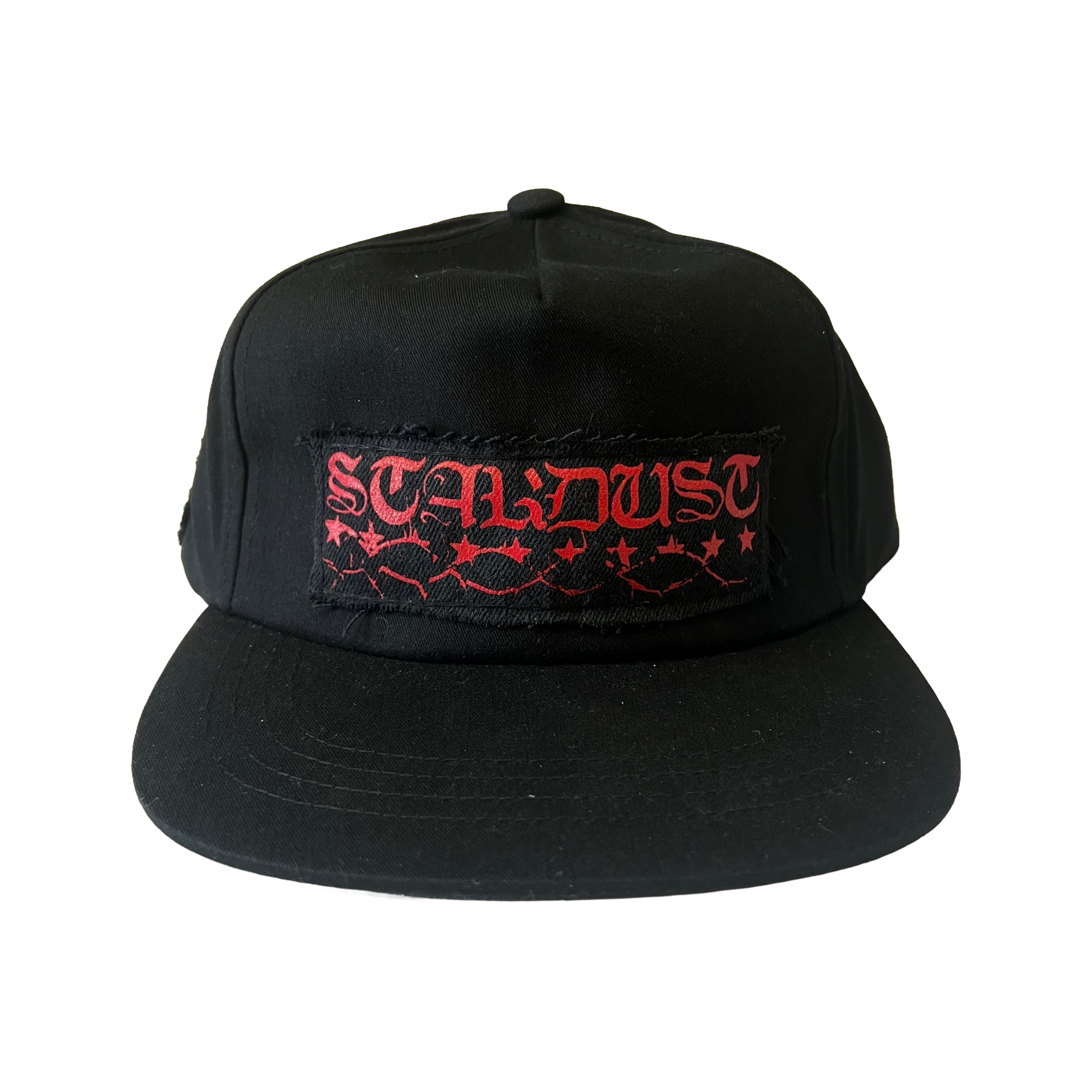 Stardust Patch Mash Ups Snapback Hat Blackletter 040 & Mask 023 Black / Bright Red