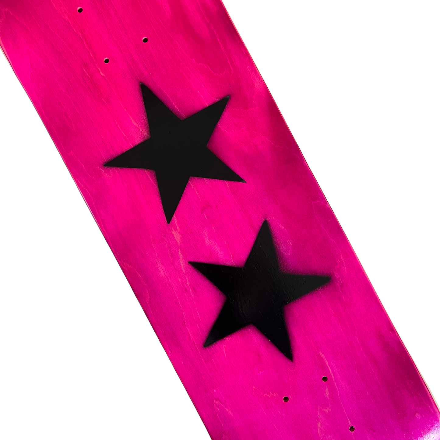 Stardust Matte Black Stars Twin Tip Deck 8.25" Pink Veneer