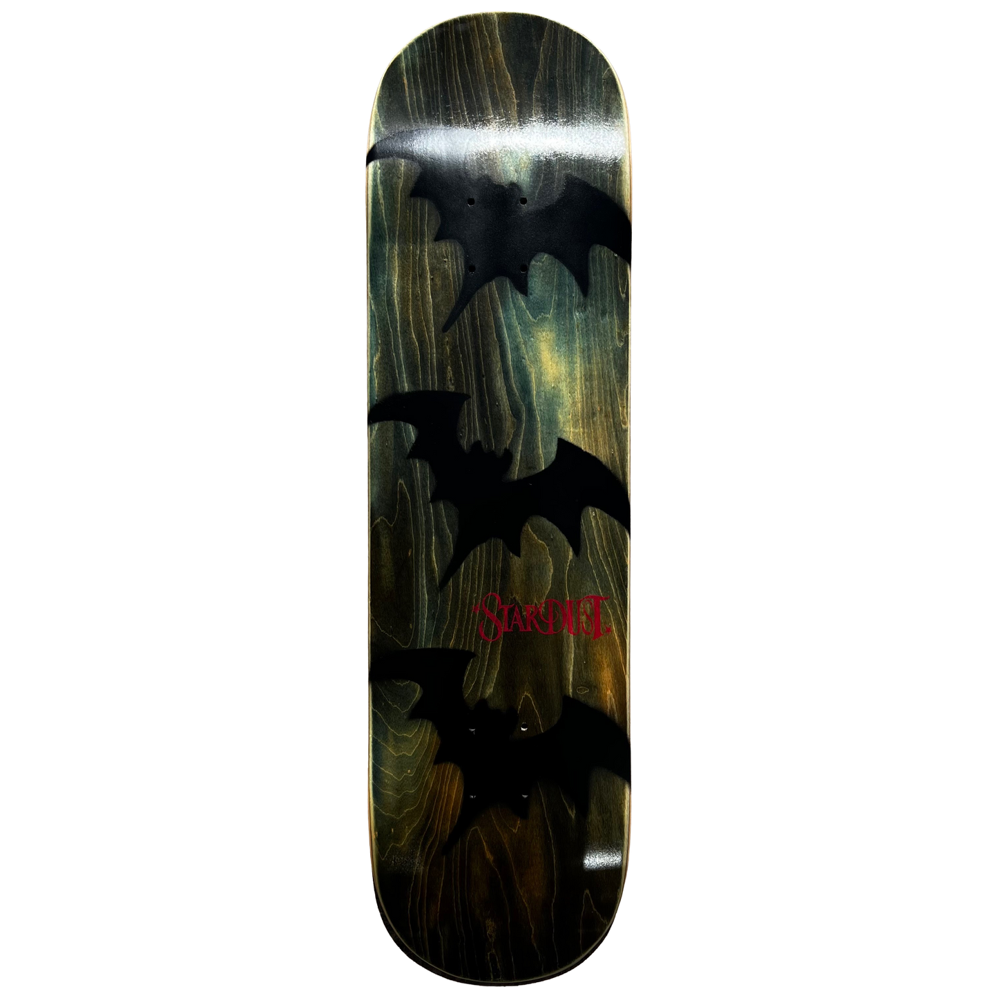 Stardust Tri-Bat Wanderlust Deck 048 8.375" (Full Cut) Earthy Veneer / Flat Black / Bright Red