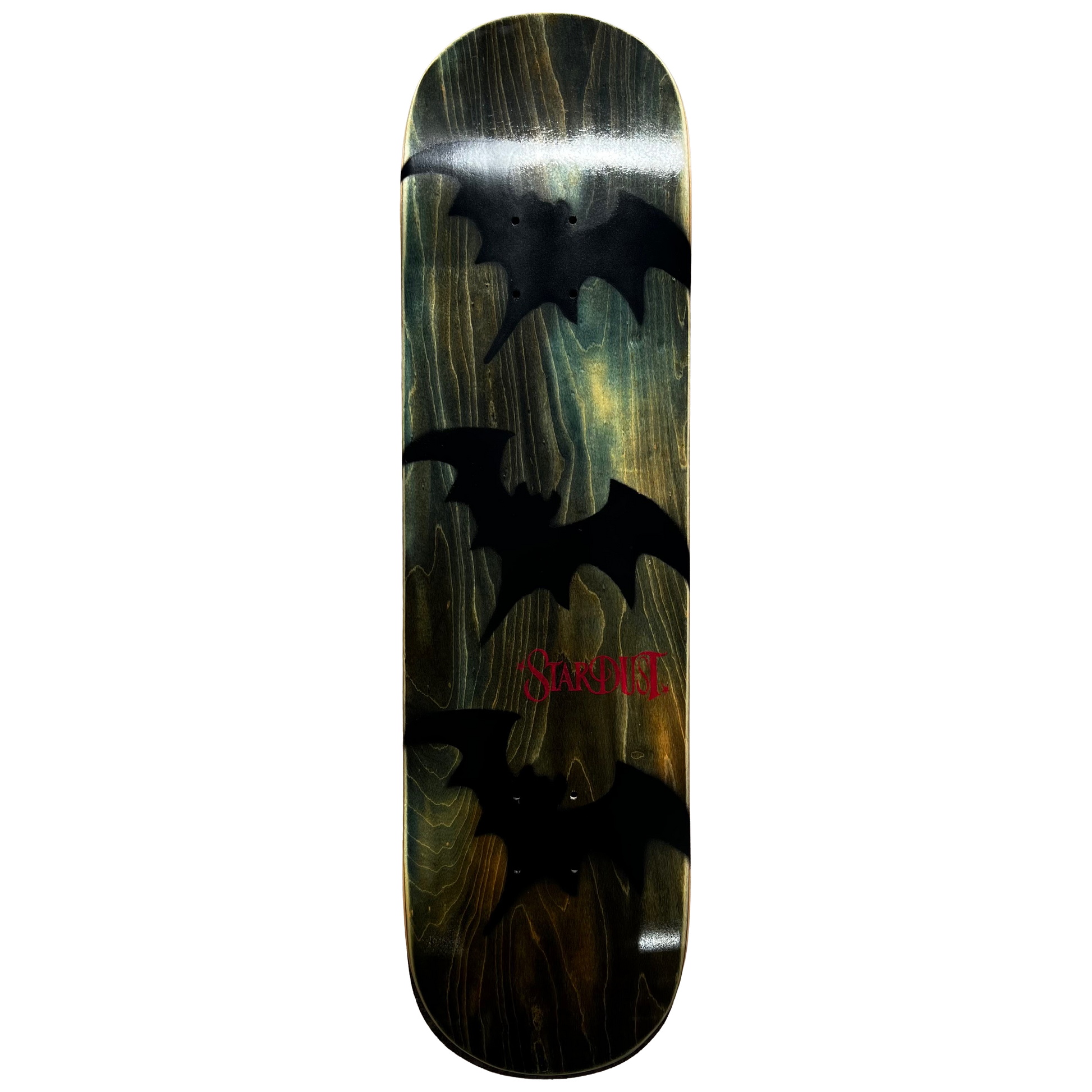 Stardust Tri-Bat Wanderlust Deck 048 8.375" (Full Cut) Earthy Veneer / Flat Black / Bright Red
