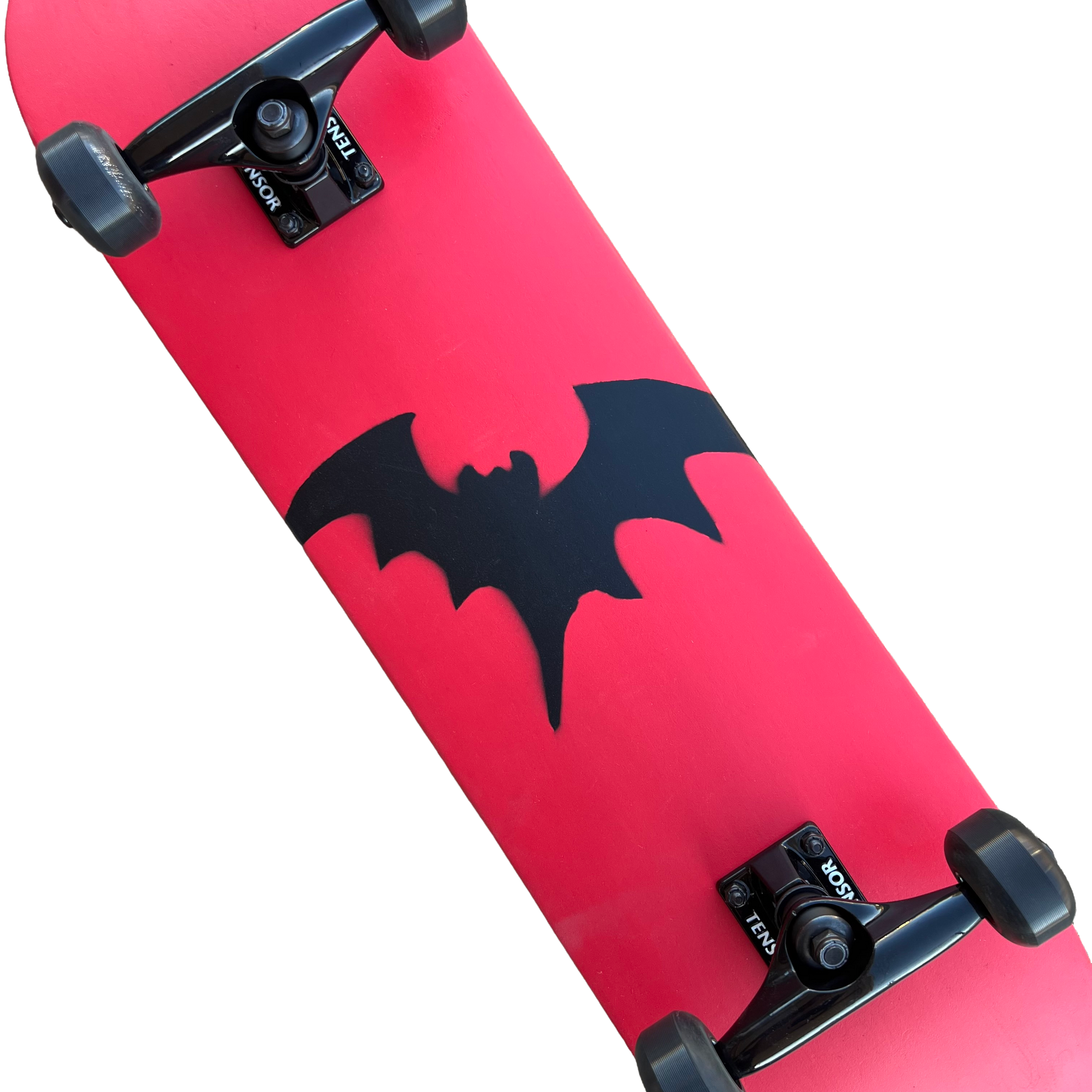 Stardust Skate Shop Bright Red / Matte Black Bat 041 Pre-Built Complete Entry Level Skateboard 8.0" x 31.7"