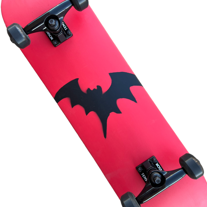 Stardust Skate Shop Bright Red / Matte Black Bat 041 Pre-Built Complete Entry Level Skateboard 8.0" x 31.7"