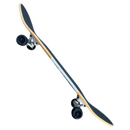 Stardust Skate Shop Dalinean Horse 013 Pre-Built Complete Entry Level Skateboard 8.375" x 32.25" Yellow Veneer / White / Matte Black (Standard Cut)