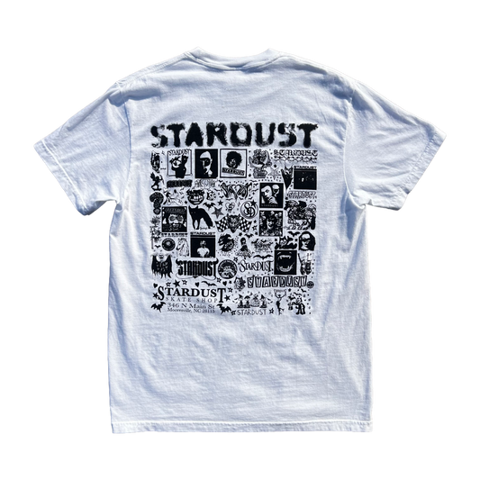 Stardust Skate Shop Five Years Garment-Dyed Tee 050 White / Black