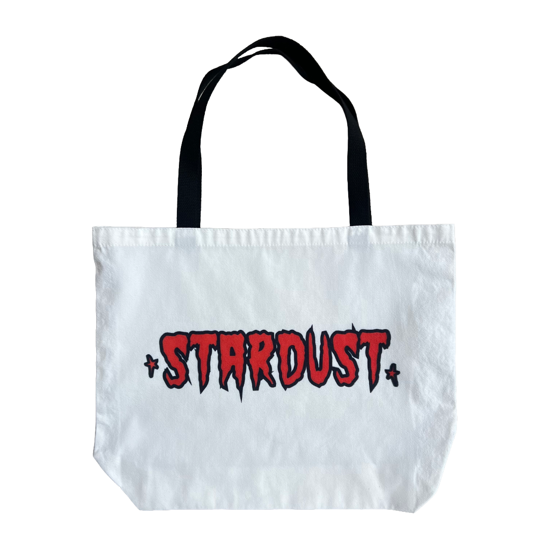 Stardust Skate Shop "Cramps Text" 044 Tote Bag Natural / Red / Black