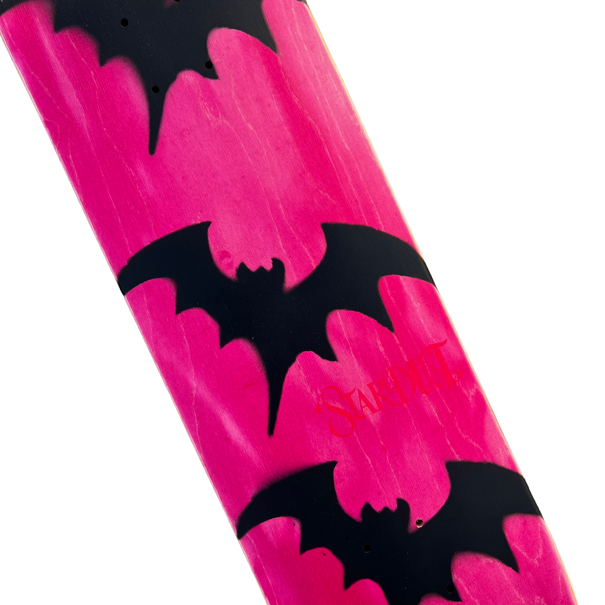 Stardust Tri-Bat Wanderlust Deck 048 8.25" (Full Cut) Pink Veneer / Flat Black / Bright Red