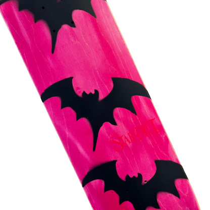 Stardust Tri-Bat Wanderlust Deck 048 8.25" (Full Cut) Pink Veneer / Flat Black / Bright Red