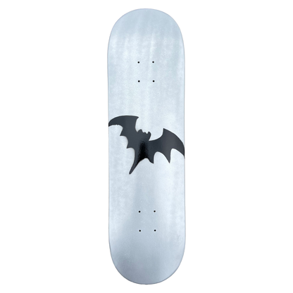 Stardust Metallic Silver / Satin Black Bat Deck 041 8.5" (Standard Cut)