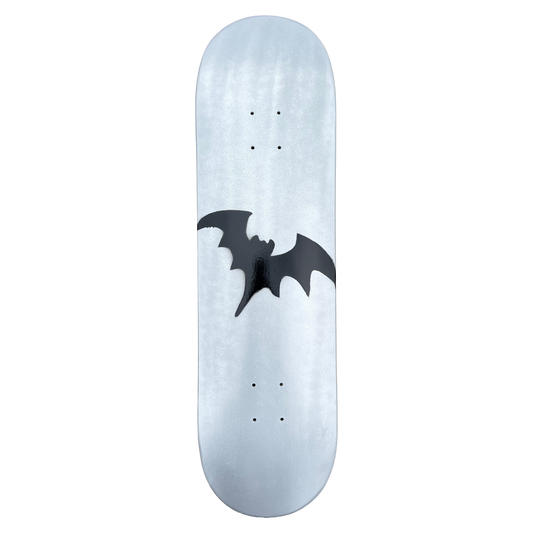 Stardust Metallic Silver / Satin Black Bat Deck 041 8.5" (Standard Cut)
