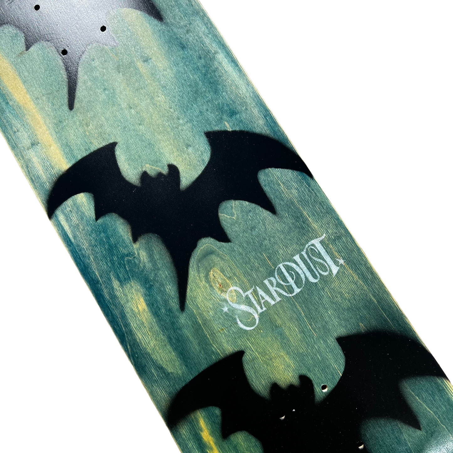 Stardust Tri-Bat Wanderlust Deck 048 8.75" (Full Cut) Teal Veneer / Flat Black / White