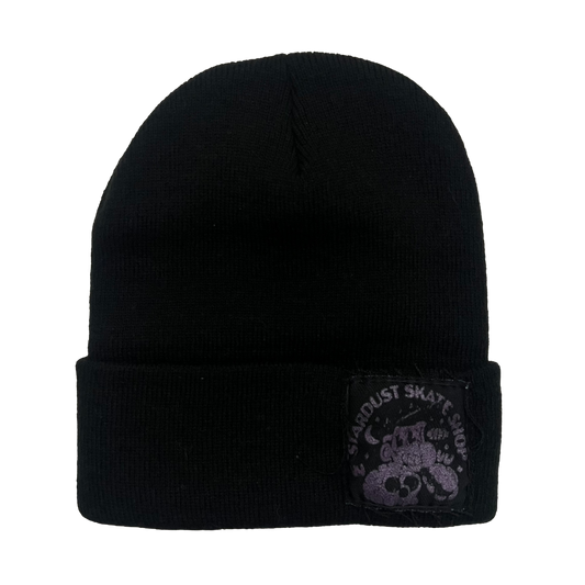 Stardust Patch Cuffed Beanie Raver 011 Black / Purple Shimmer