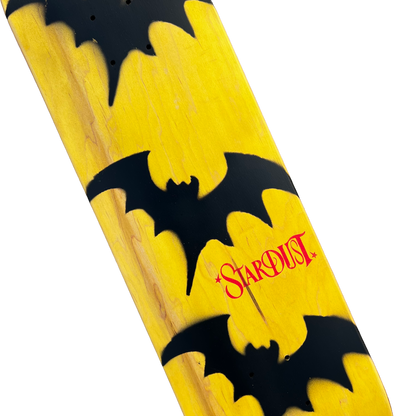 Stardust Tri-Bat Wanderlust Deck 048 8.25" (Full Cut) Yellow Veneer / Flat Black / Bright Red