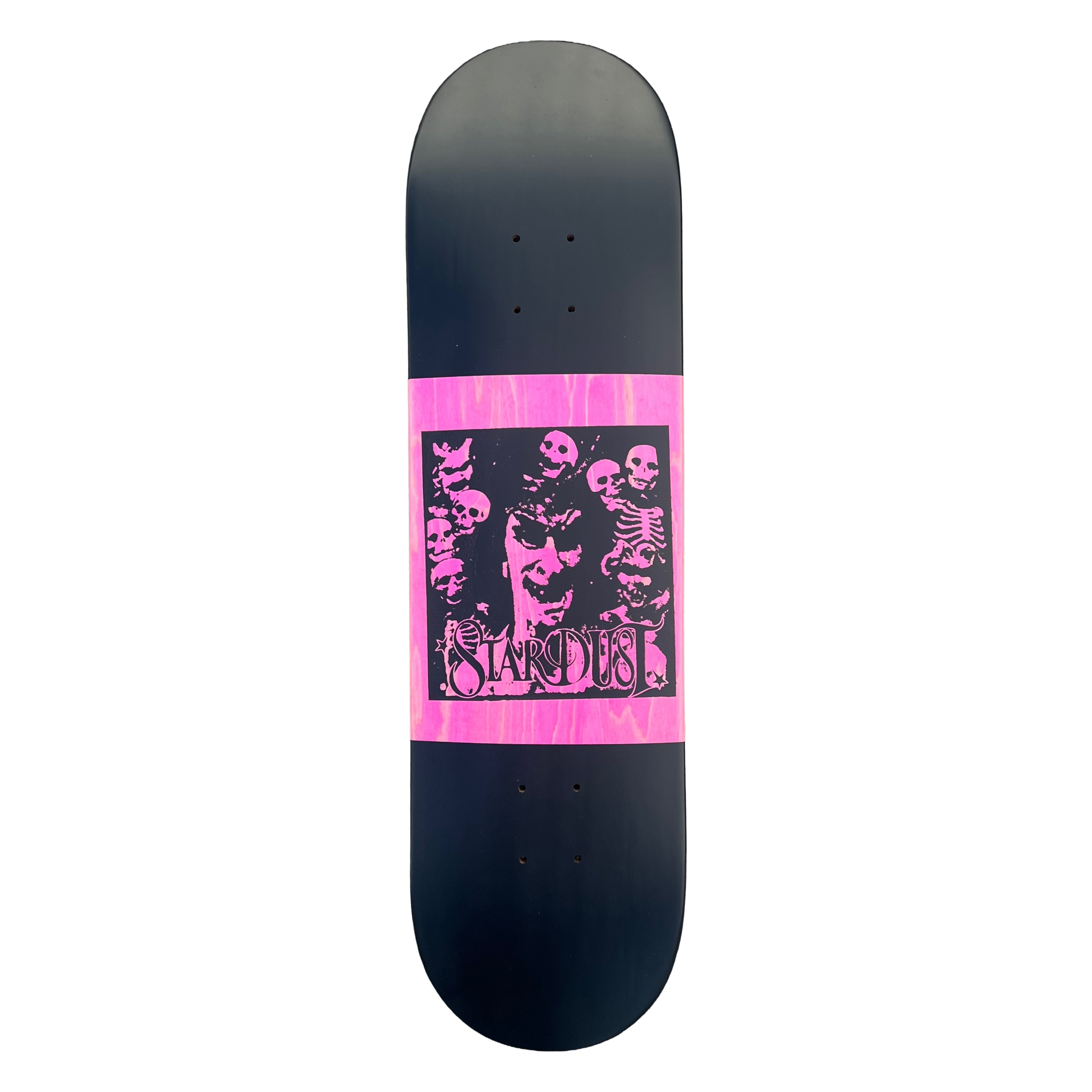 Stardust "Archaic Skulls" Deck 027 8.375" Matte Black / Pink Veneer / Matte Black (Standard Cut)