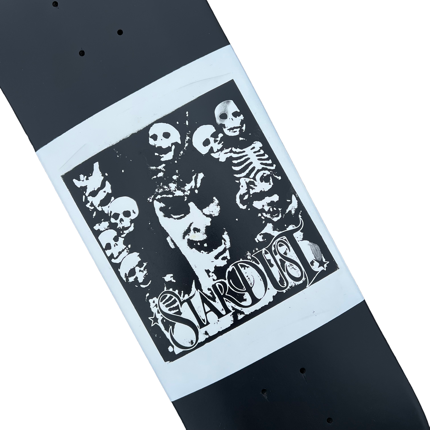 Stardust "Archaic Skulls" Deck 027 8.5" Matte Black / White / Matte Black (Full Cut)