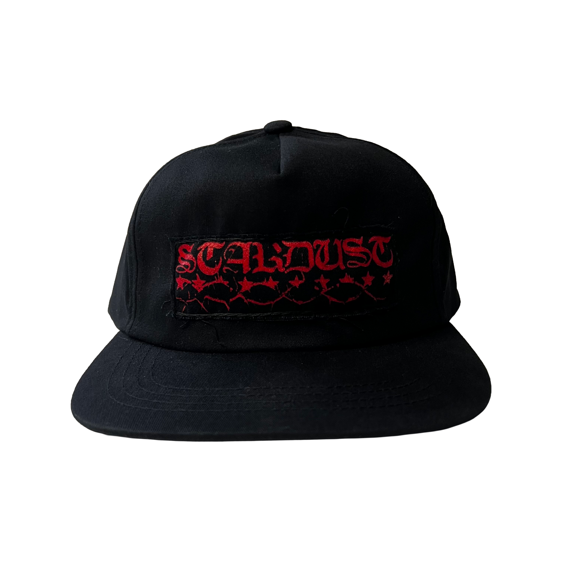 Stardust Patch Mash Ups Snapback Hat Blackletter 040 & Wanderlust Lettermark 022.2 Black / Bright Red