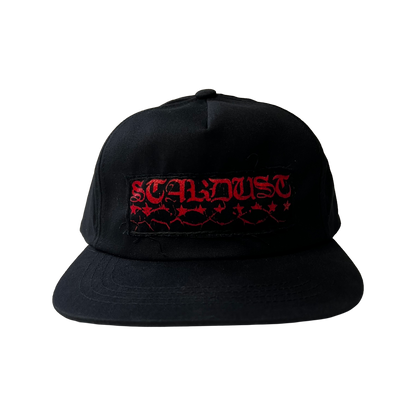 Stardust Patch Mash Ups Snapback Hat Blackletter 040 & Wanderlust Lettermark 022.2 Black / Bright Red