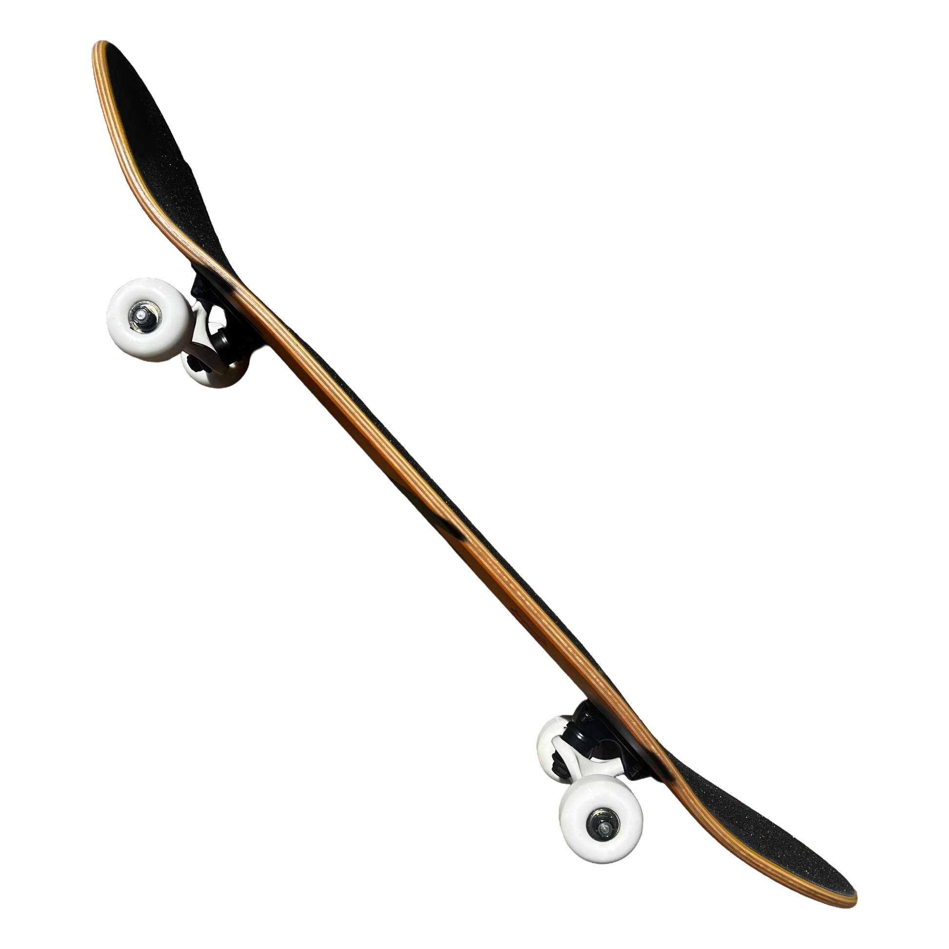 Stardust Skate Shop Tri-Bat Wanderlust Full Size Pre-Built Complete Entry Level Skateboard 8.25" x 32.0" Orange Veneer / Flat Black / Bright Red