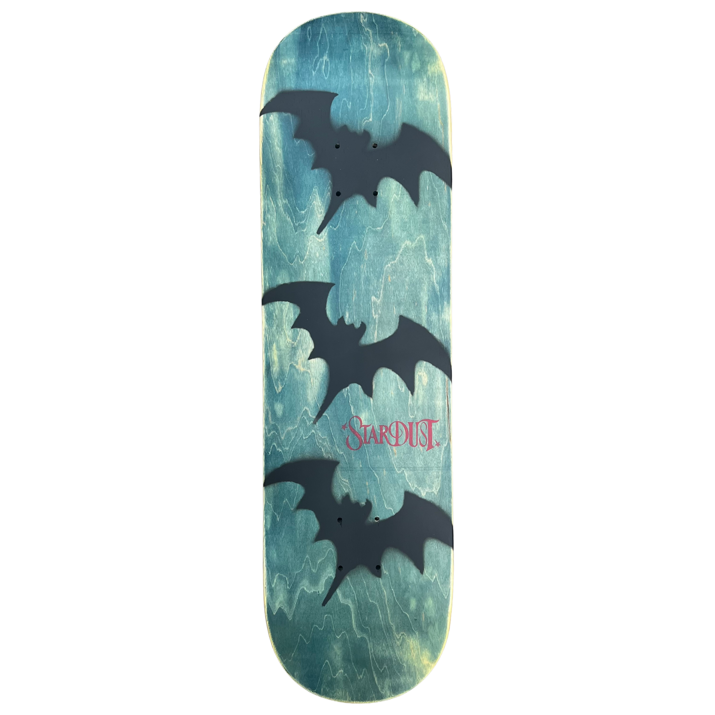 Stardust Tri-Bat Wanderlust Deck 048 8.5" (Full Cut) Blue Veneer / Flat Black / Bright Red