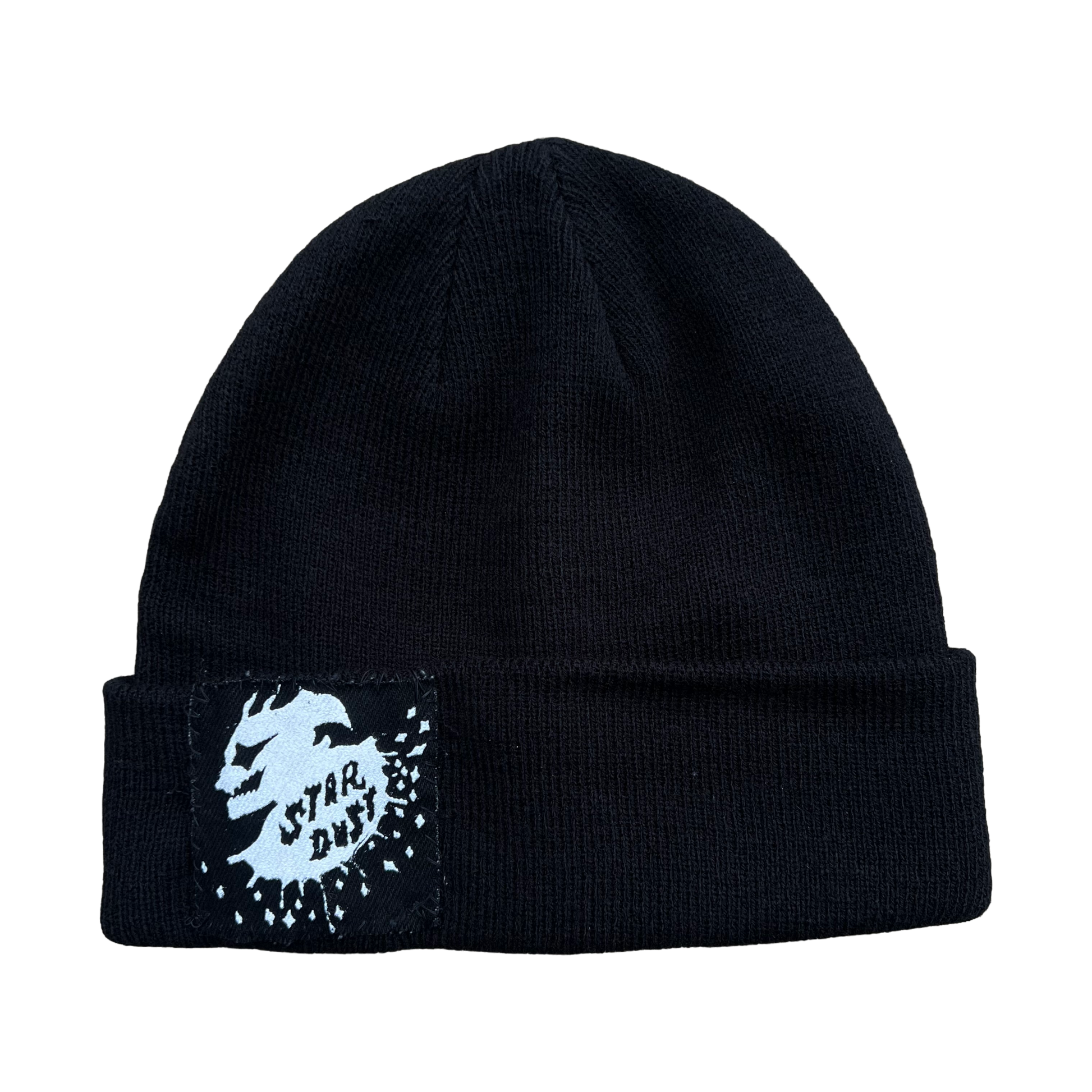 Stardust Patch Cuffed Beanie Devil Man 018 Black / White