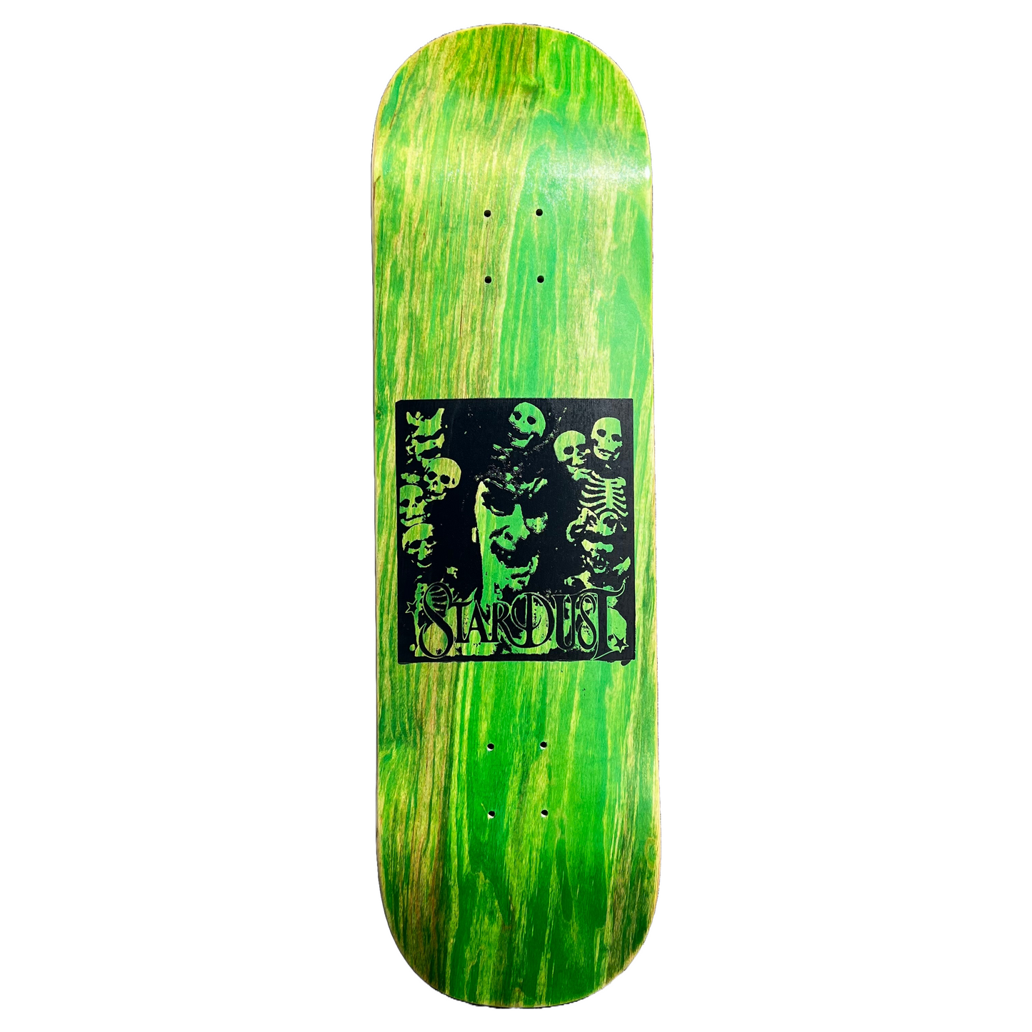 Stardust "Archaic Skulls" Deck 027 8.75" Green Veneer / Matte Black (Full Cut) (Screenprinted)