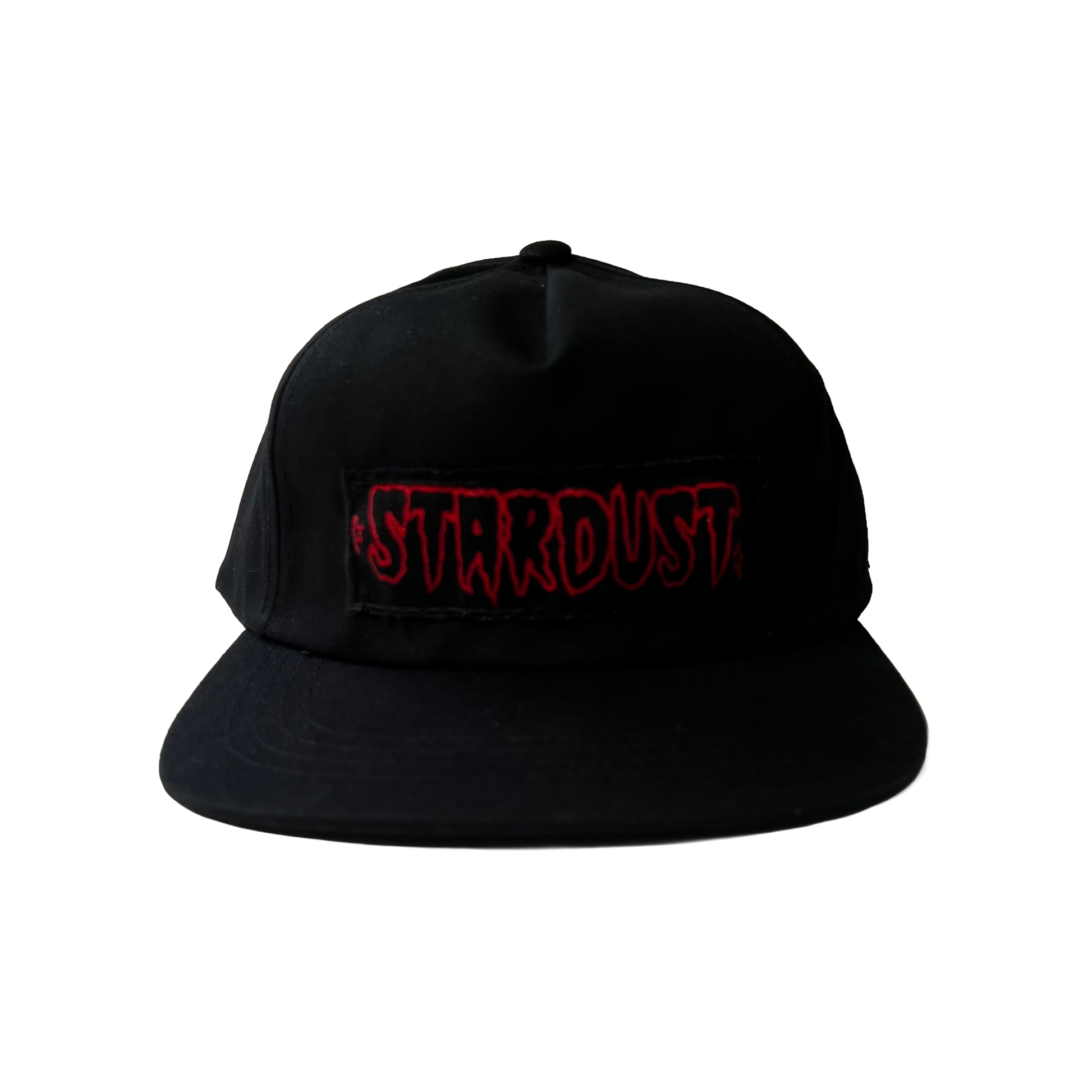 Stardust Patch Mash Ups Snapback Hat Cramps Text 044 & Raver 011 Black / Bright Red