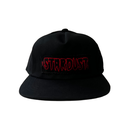 Stardust Patch Mash Ups Snapback Hat Cramps Text 044 & Raver 011 Black / Bright Red