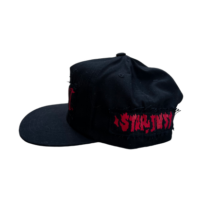 Stardust Patch Mash Ups Snapback Hat Wanderlust II 022 & Devil Man Text 047 Black / Bright Red