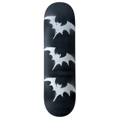 Stardust Tri-Bat Wanderlust Deck 048 8.5" Flat Black / Metallic Silver / Purple Shimmer