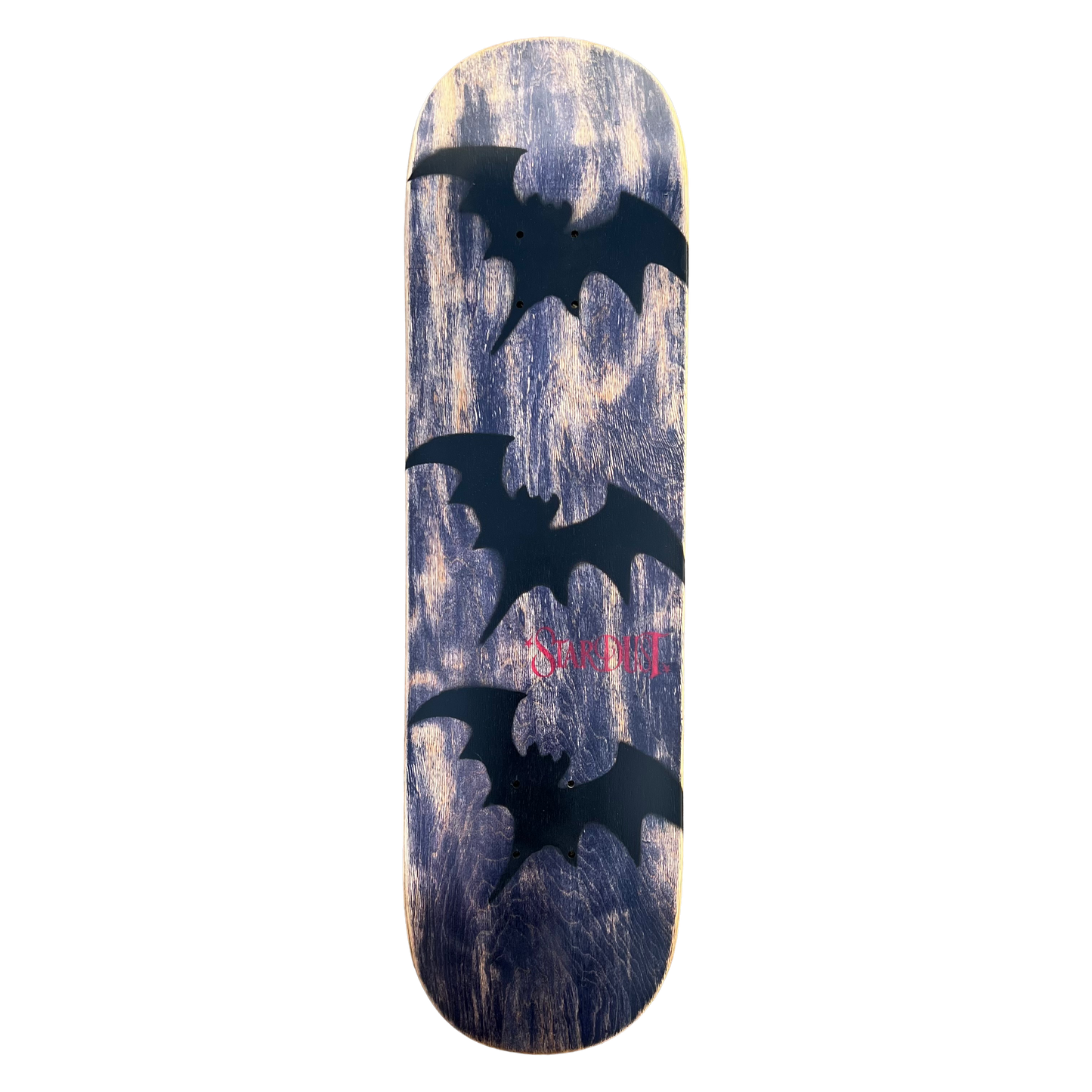 Stardust Tri-Bat Wanderlust Deck 048 8.5" (Full Cut) Purple Wash Veneer / Flat Black / Bright Red
