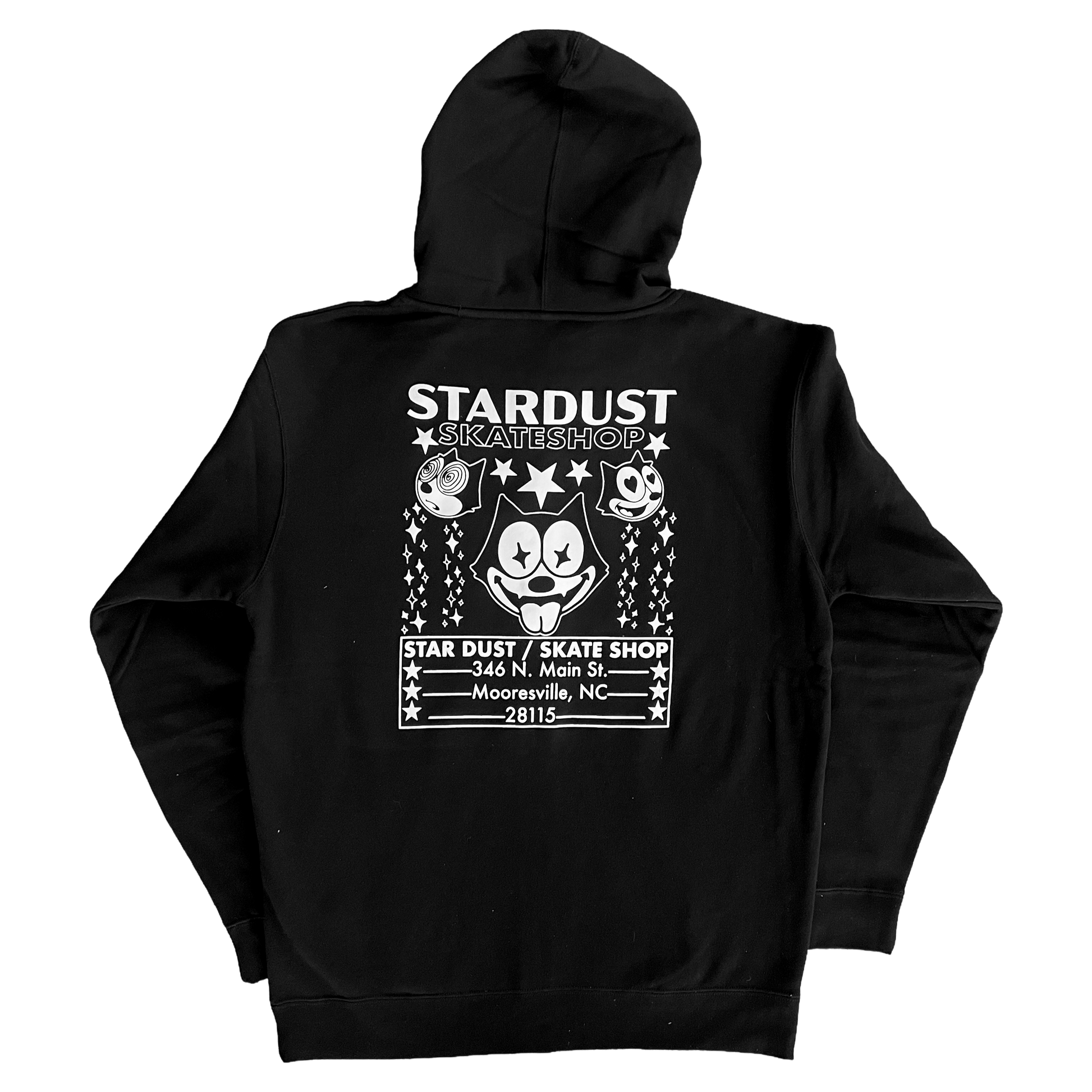 Stardust Skate Shop Felix Full Zip Up Hoody 012 Black / White
