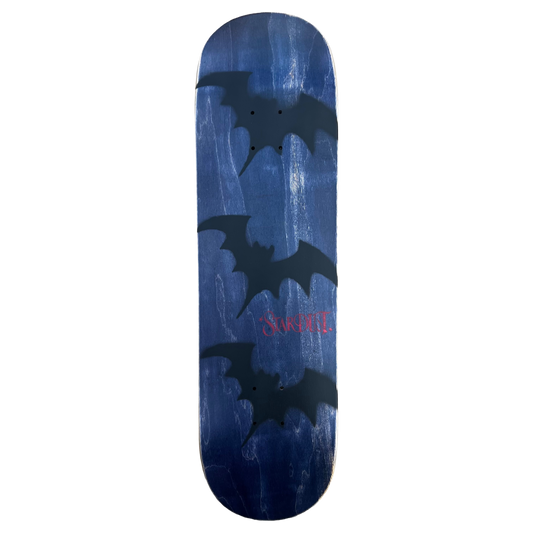 Stardust Tri-Bat Wanderlust Deck 048 8.5" (Full Cut) Midnight Blue Veneer / Flat Black / Bright Red