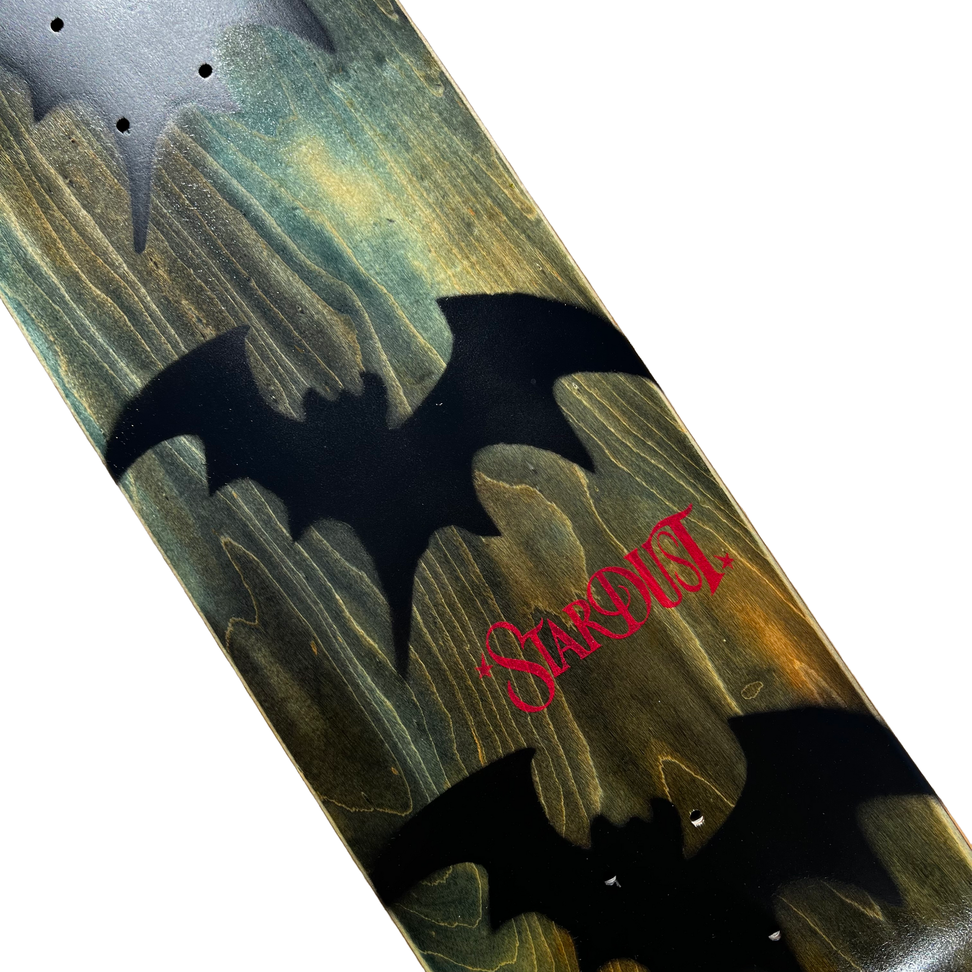 Stardust Tri-Bat Wanderlust Deck 048 8.375" (Full Cut) Earthy Veneer / Flat Black / Bright Red