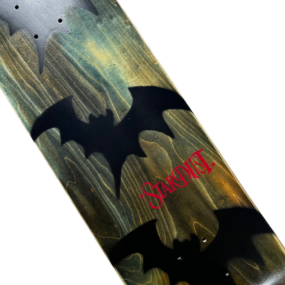 Stardust Tri-Bat Wanderlust Deck 048 8.375" (Full Cut) Earthy Veneer / Flat Black / Bright Red