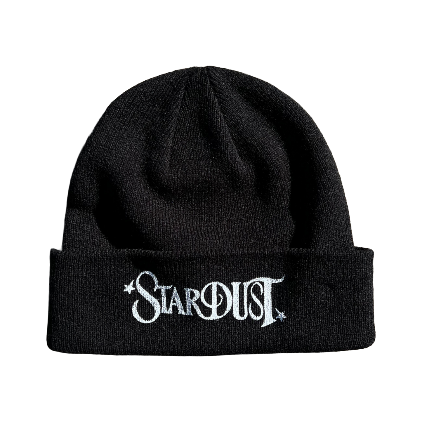 Stardust Wanderlust II Screenprinted Cuffed Beanie 022 Black / White