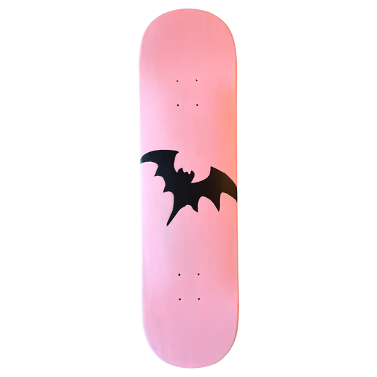 Stardust Soft Pink / Matte Black Bat Deck 041 8.375" (Full Cut)